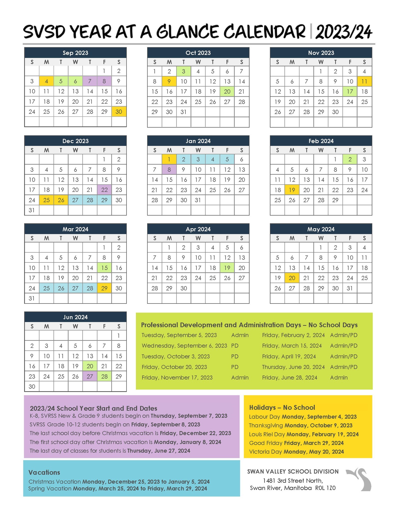 Manitoba School Calendar 2024 To 2024 Pdf Daisi Emmalynn